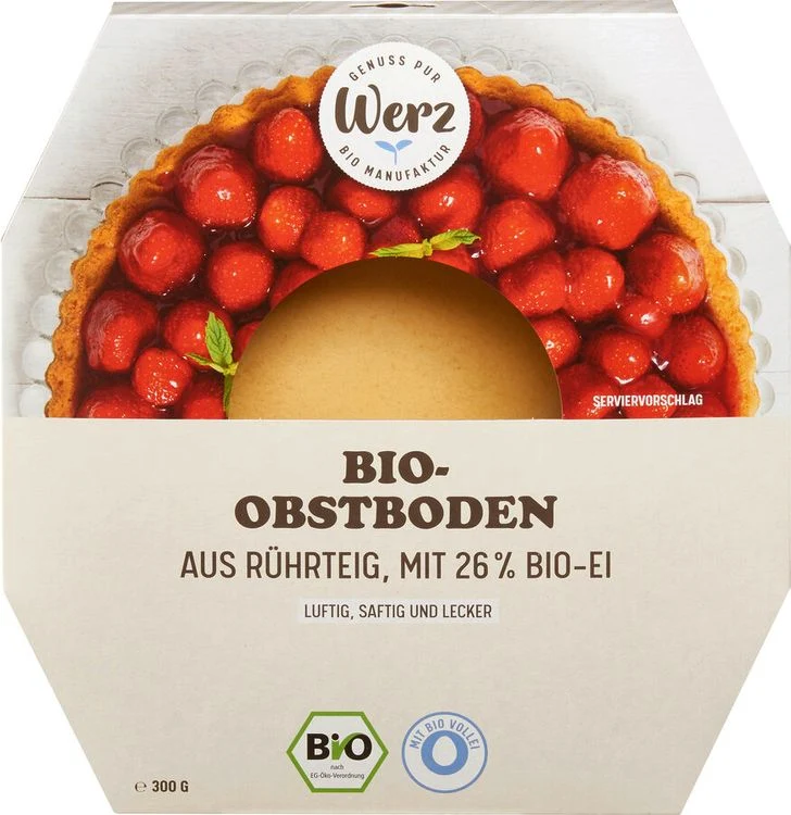 Werz - Bio-Obstboden, aus Rührteig, 300g