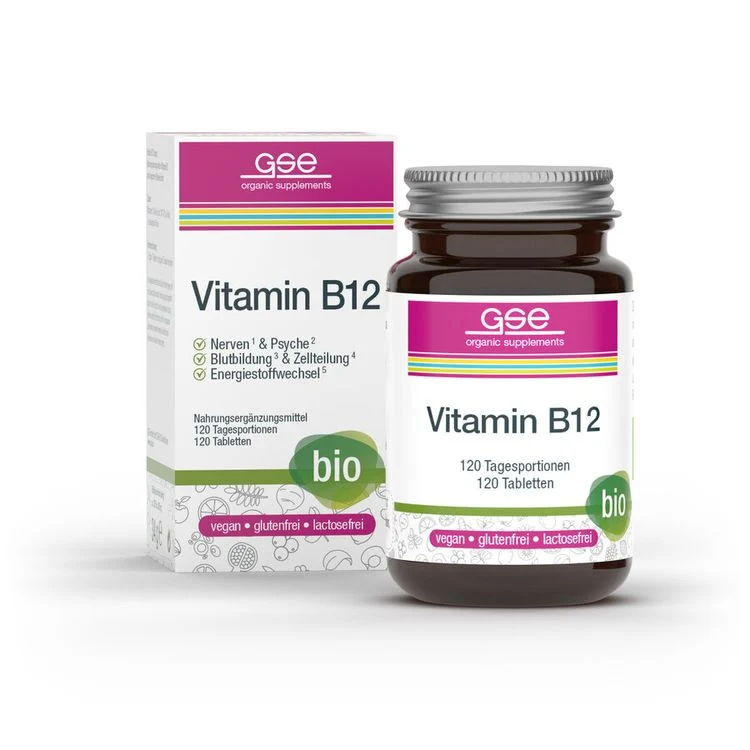 GSE - Vitamin B12 Compact (Bio), 120 Tabl. à 280 mg, 34g