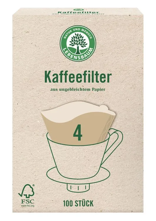 Lebensbaum - Kaffeefilter Gr. 4, 100St