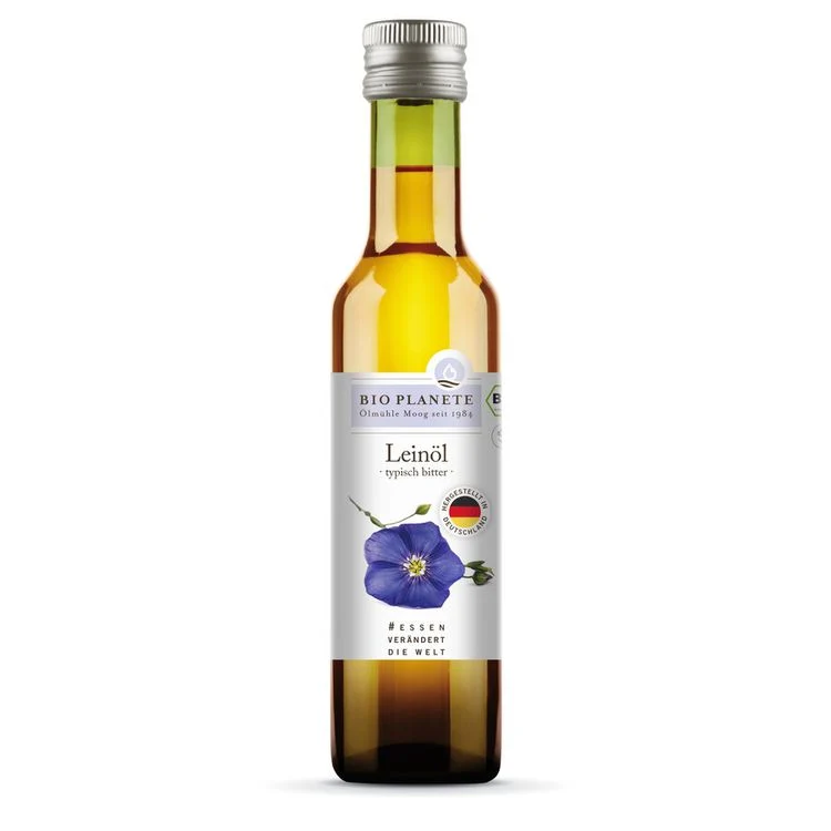 BIO PLANÈTE - Leinöl nativ typisch bitter aus deutscher Herkunft, 250ml