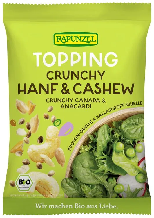 Rapunzel - Topping Crunchy Hanf & Cashew, 100g