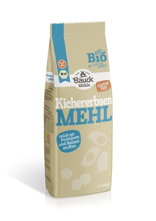 Bauck Mühle - Kichererbsenmehl glutenfrei Bio, 500g