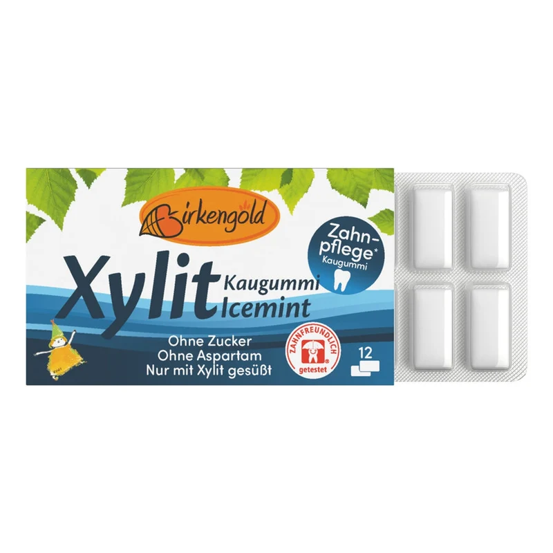 Birkengold - Kaugummi Icemint (12 Stück), 17g