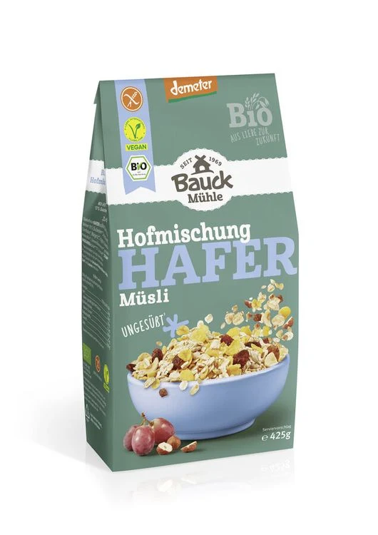 Bauck - Hafer Müsli Hofmischung Demeter glutenfrei, 425g