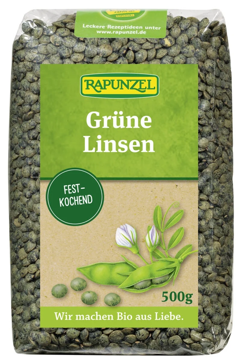 Rapunzel - Linsen grün, 500g