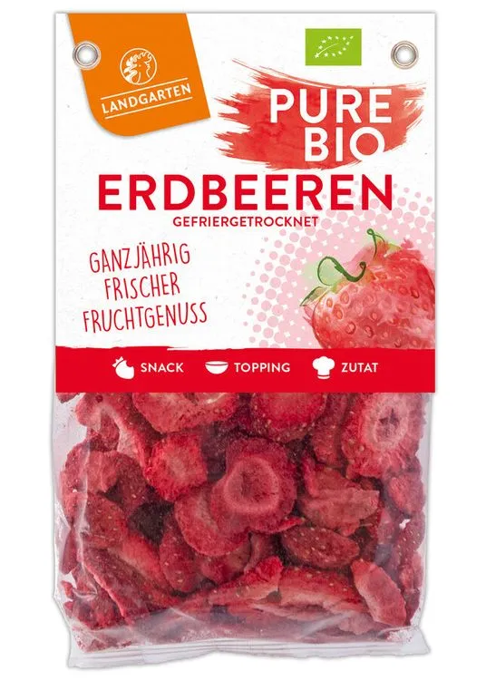 Landgarten - Bio Erdbeeren gefriergetrocknet, 20g