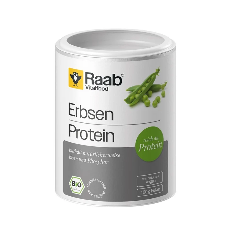 Raab Vitalfood - Bio Erbsen Protein Pulver, 100g