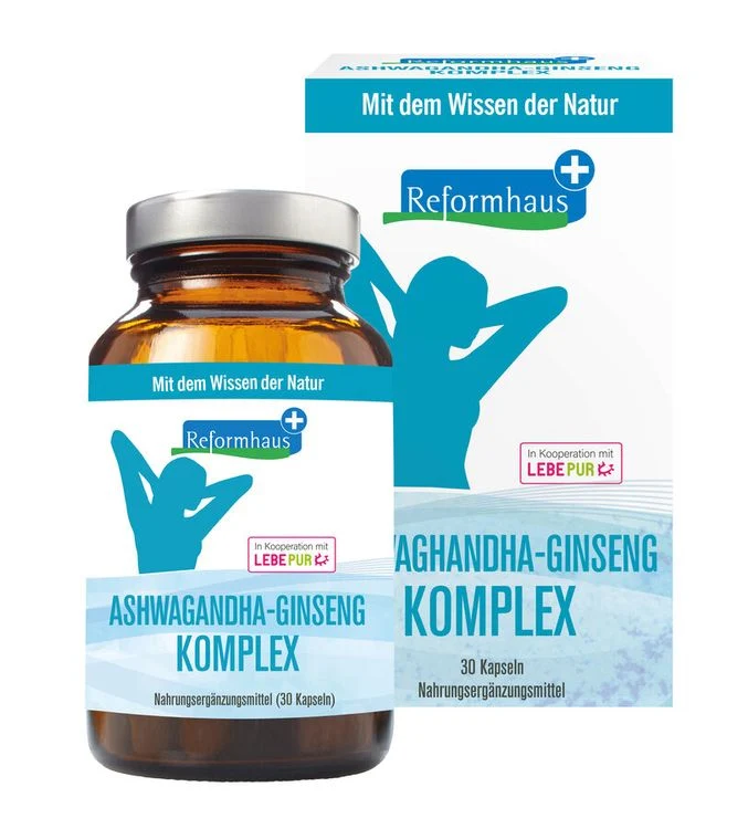 Reformhaus Plus - Ashwagandha-Ginseng-Komplex, 30 Kapseln