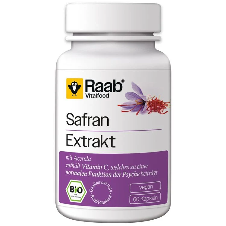Raab Vitalfood - BIO Safran 60 Kapseln à 500 mg
