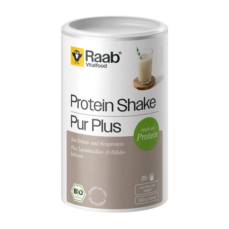 Raab Vitalfood - Bio Protein Shake Pur Plus, 500g