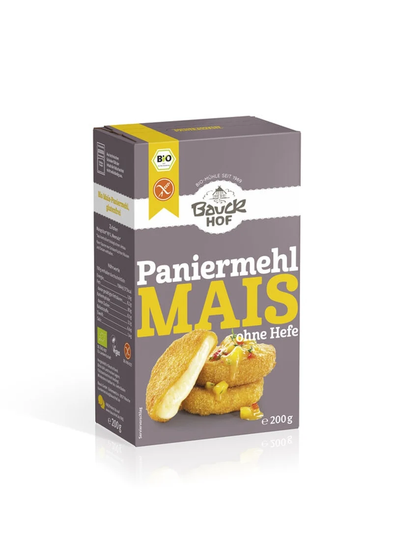 Bauckhof - Mais Paniermehl ohne Hefe glutenfrei, bio 200g