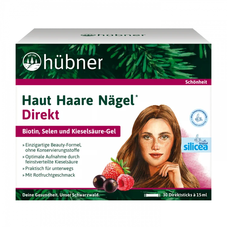 Hübner - Haut Haare Nägel Direkt Rotfrucht 30 Direktsticks à 15ml