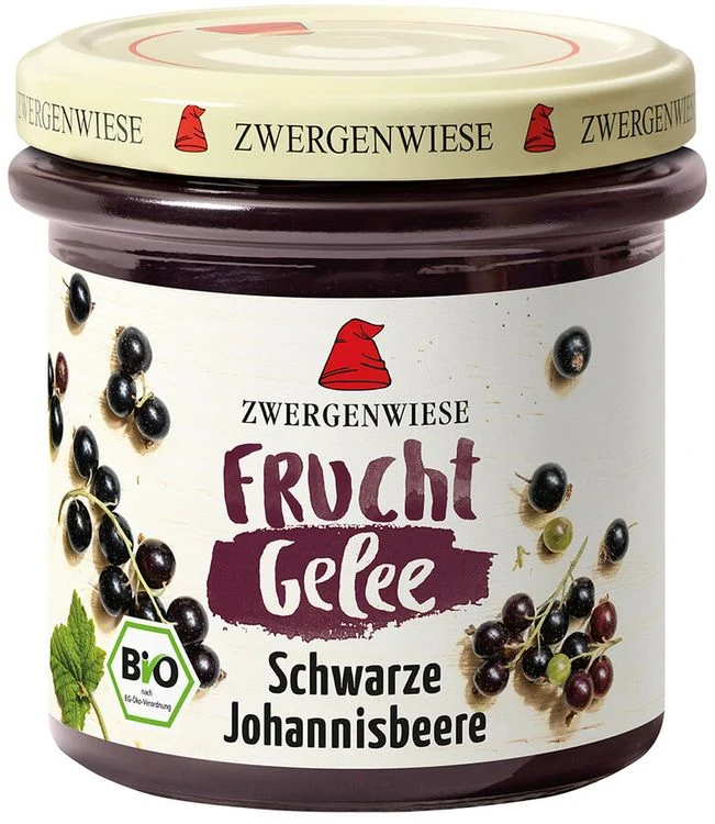 Zwergenwiese - FruchtGelee Schwarze Johannisbeere bio vegan 160g