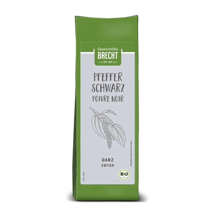 Brecht - Pfeffer schwarz ganz bio, Blockbeutel, 180g