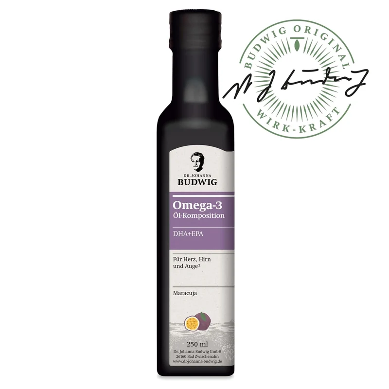 Dr. Johanna Budwig - Omega-3 DHA+EPA Maracuja Öl, 250ml