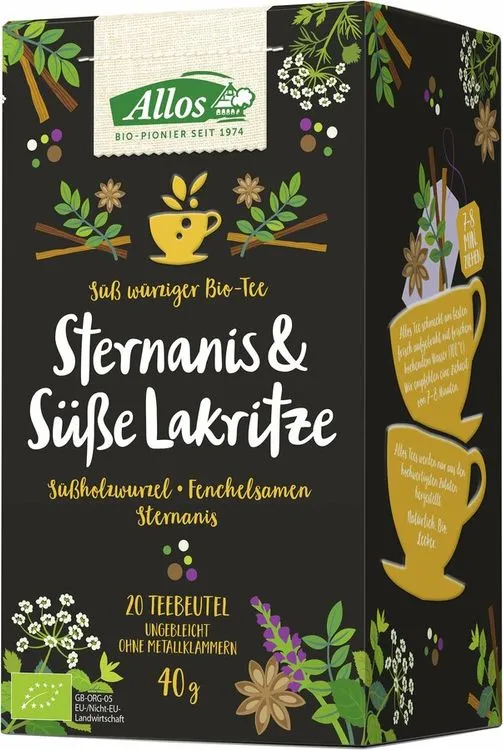 Allos - Sternanis & Süße Lakritze Tee bio 20 Teebeutel 40g