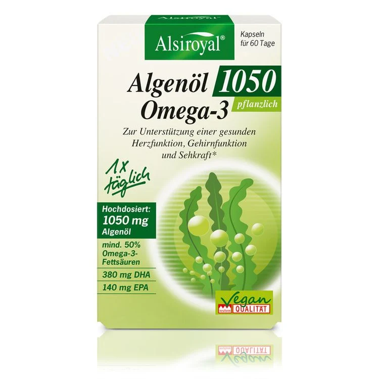 Alsiroyal - Algenöl 1050 Omega-3 Kapseln, 60 Kaps,
