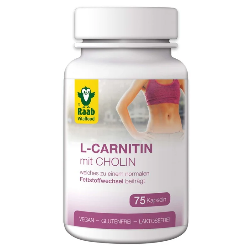 Raab Vitalfood - L-Carnitin mit Cholin 75 Kapseln à 650 mg