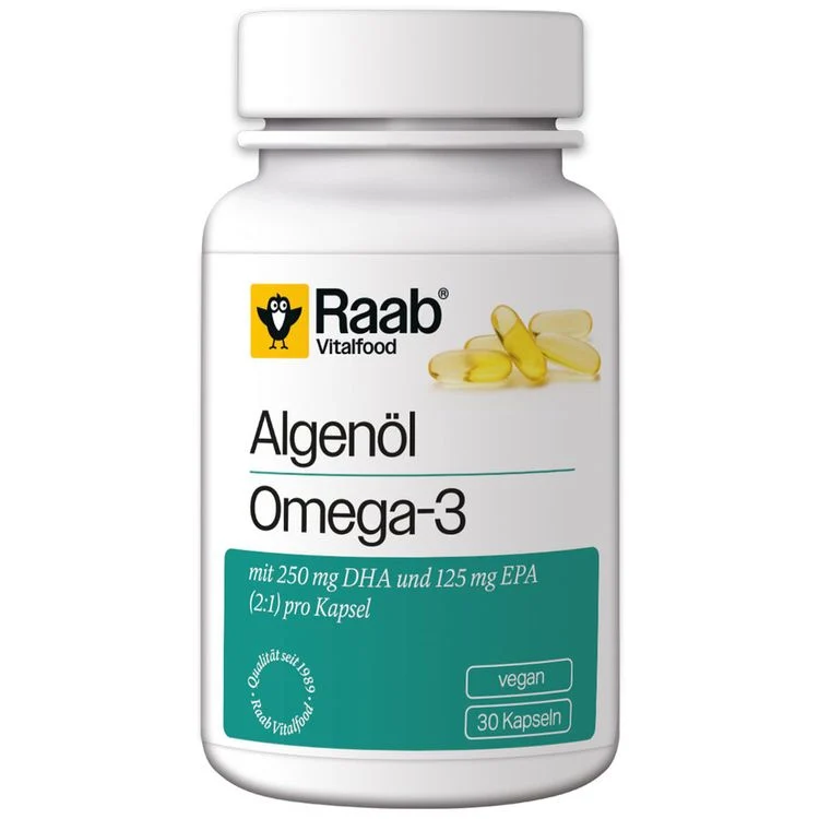 Raab Vitalfood - Algenöl Omega-3 Kapseln 30 Stück