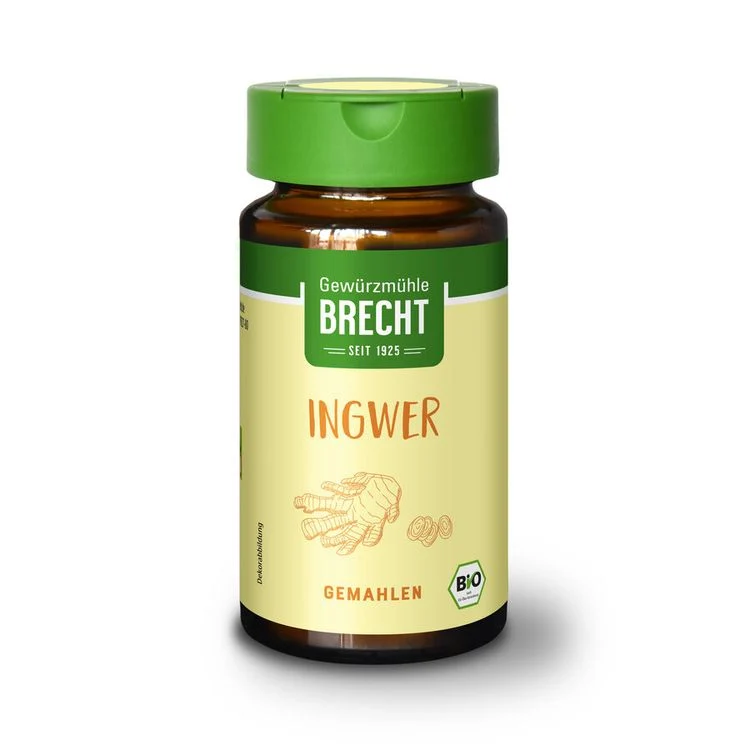 Brecht - Ingwer gemahlen Glas bio, 25g
