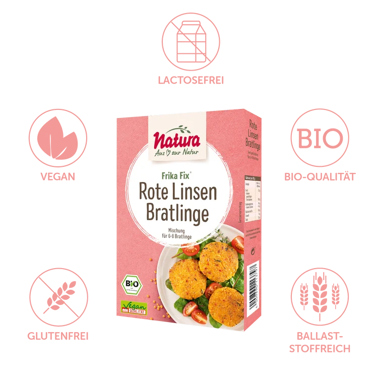 Natura - Frika Fix Rote Linsen-Bratlinge bio, 150g