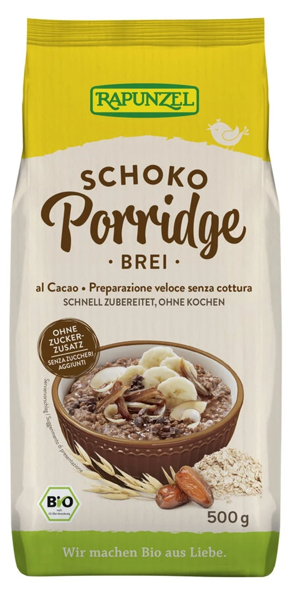 Rapunzel - Porridge Frühstücksbrei Schoko bio, 500g