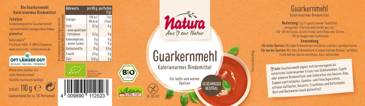 Natura - Guarkernmehl bio 110g