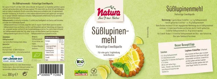 Natura - Süßlupinenmehl bio 300g