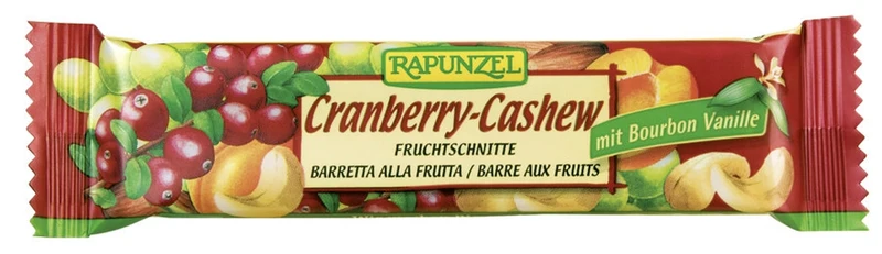 Rapunzel - Fruchtschnitte Cranberry-Cashew bio, 40g