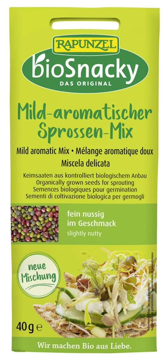 Rapunzel - Mild-aromatischer Sprossen-Mix bioSnacky, 40g