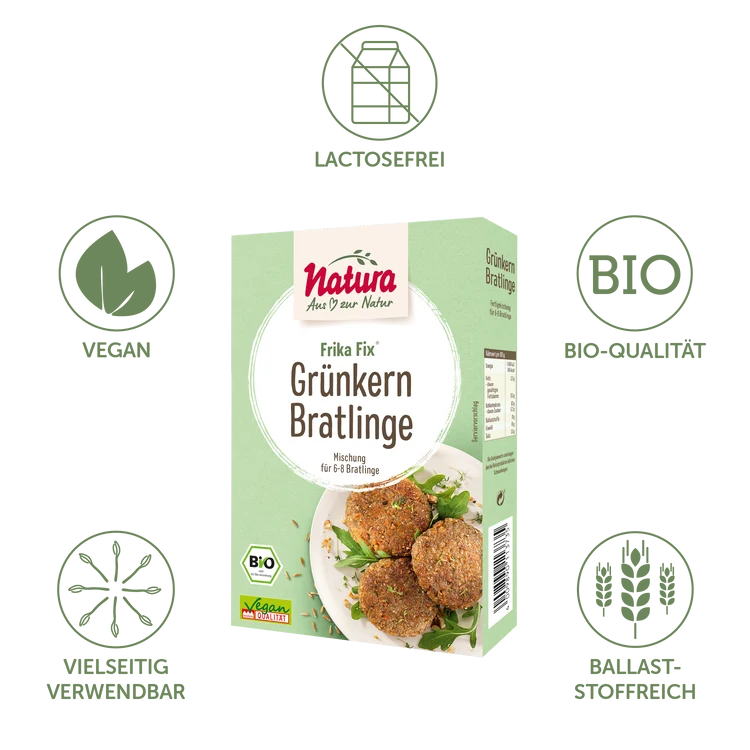 Natura - Frika Fix Bio Grünkern-Bratlinge, 150g