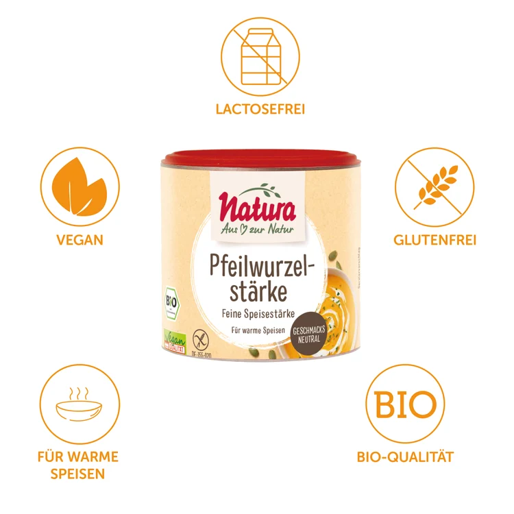 Natura - Pfeilwurzelstärke bio 125g