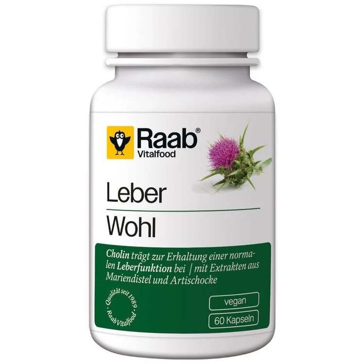 Raab Vitalfood - Leberwohl 60 Kapseln à 550 mg